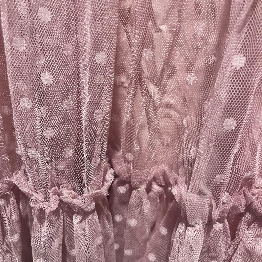 Simple Pink Ruffled Wedding Dress - Picture 7 of 10